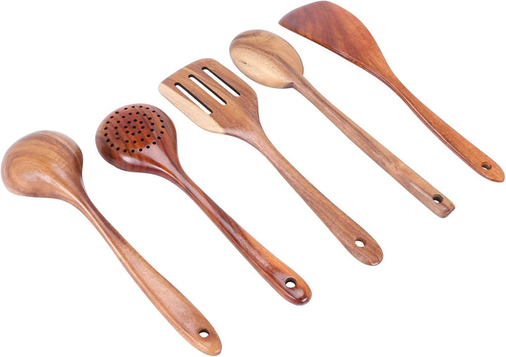 Gesunde Utensilien Set Aus Utensilien NatüRliche Antihaft Hart Spachtel und - Langlebiger, Umwelt Fr