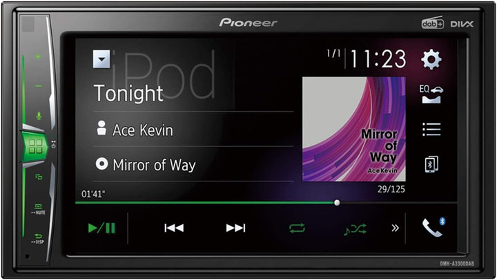 Pioneer DMH-A3300DABAN 2DIN 6.2'' Mediacenter mit DAB+, Bluetooth & VGA inkl. DAB-Antenne Inkl. Ante