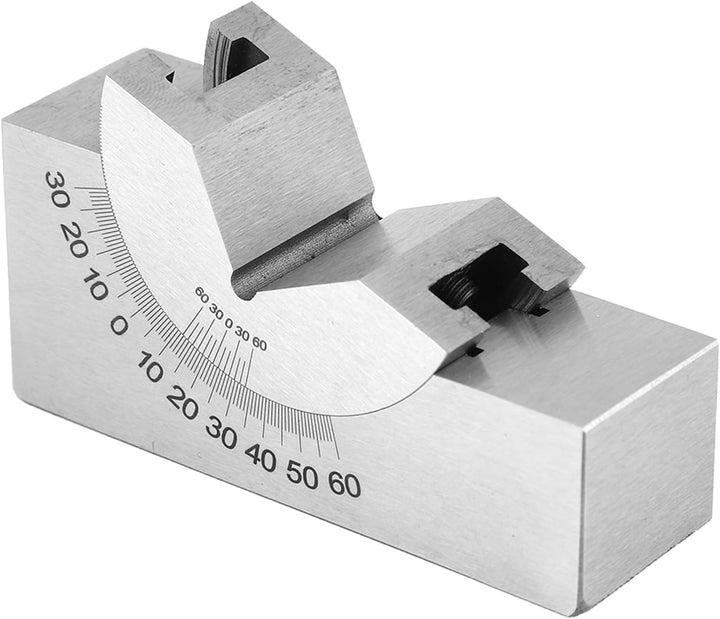 Winkel-V-Blockfräsen, 75 x 25 x 36 AP30 V-Block mit einstellbarem Winkel Präzisionsmessmikro-Fräsein