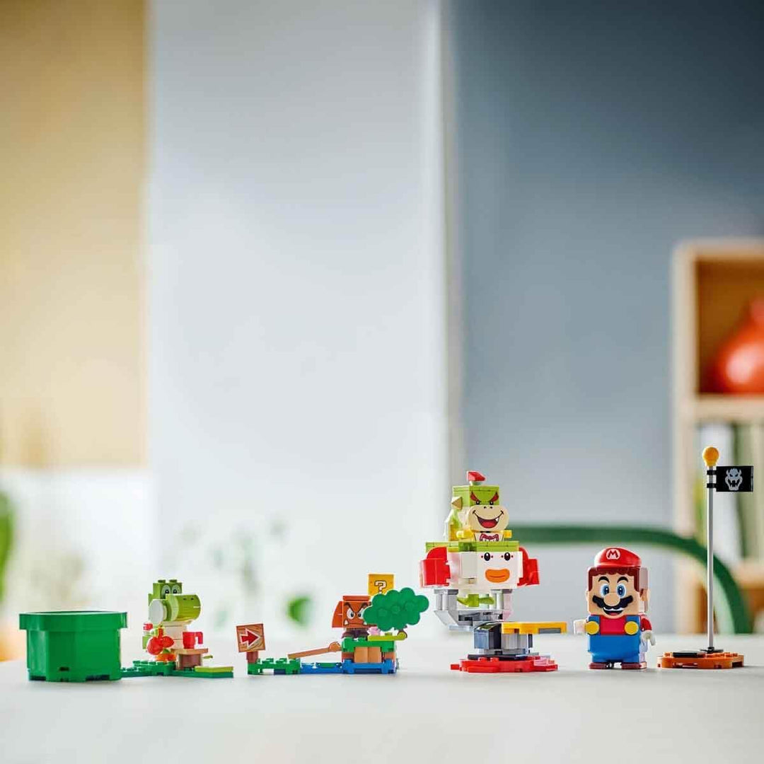 LEGO Super Mario Abenteuer mit dem interaktiven Mario, Set mit Junior-Clown-Kutsche, Spielzeug-Yoshi