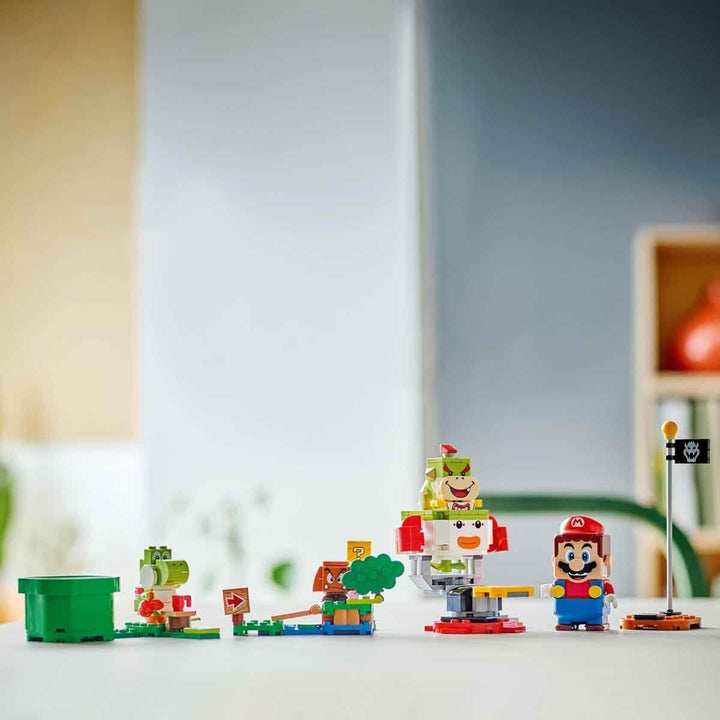 LEGO Super Mario Abenteuer mit dem interaktiven Mario, Set mit Junior-Clown-Kutsche, Spielzeug-Yoshi