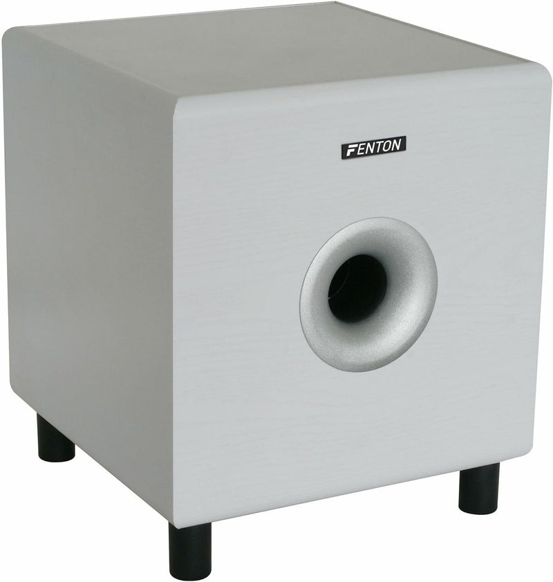 Fenton SHFS08W - Subwoofer aktiv Heimkino - 8 Zoll - 200 Watt Sub Woofer mit integriertem Verstärker