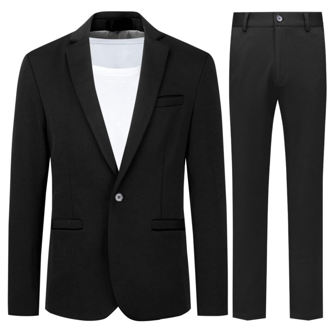 Allthemen Anzug Herren 2 Teilig Slim Fit Herrenanzug EIN Knopf Business Hochzeitanzug für Männer XS
