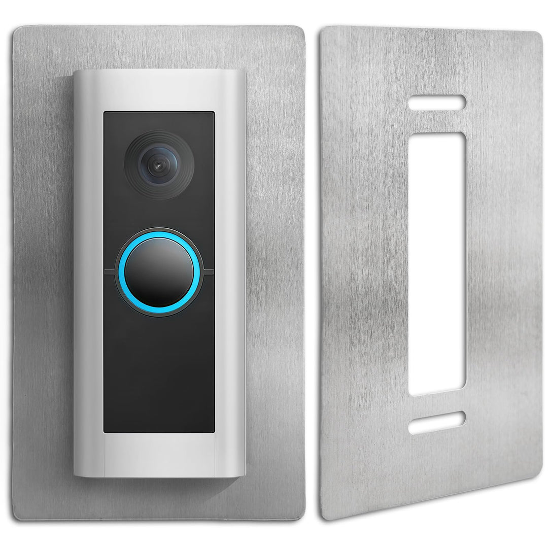 Edelstahl-Blende für Ring Video Doorbell Pro - Wandplatte für Video Klingel mit Kamera, Geeignet für