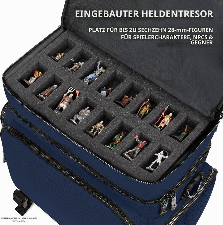 ENHANCE Tabletop RPG-Tasche des Abenteurers, Sammleredition - DND-Tasche mit Tabletop-Miniaturen-Auf