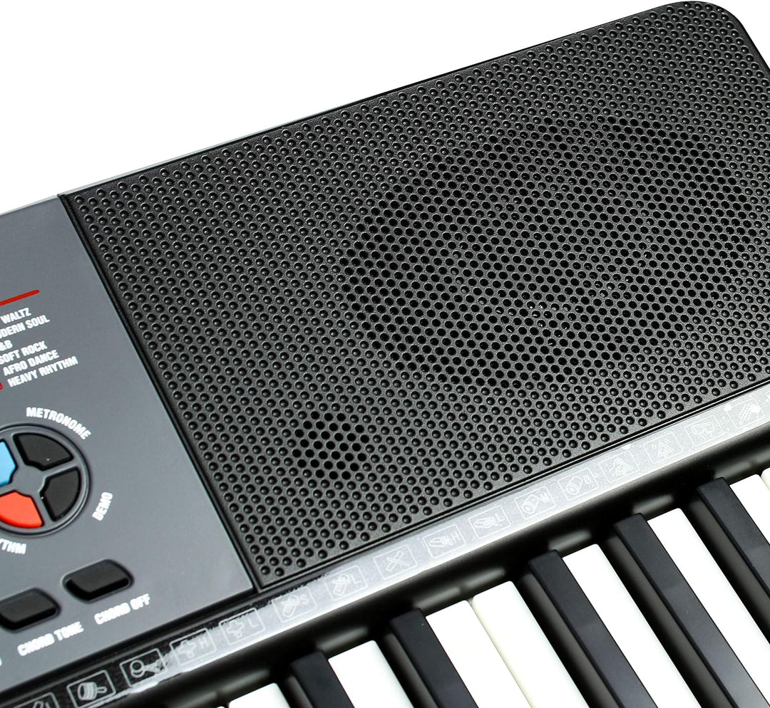 RockJam 61 Key Keyboard Piano with Pitch Bend, Power Supply, Sheet Music Stand, Piano Note Stickers