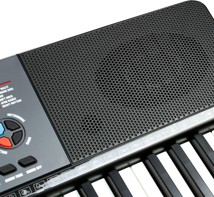 RockJam 61 Key Keyboard Piano with Pitch Bend, Power Supply, Sheet Music Stand, Piano Note Stickers