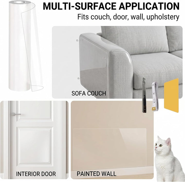 Kratzfolie Katzen Selbstklebend 5mx42cm,Transparent Kratzschutz Sofa Katze | Sofaschutz Katze, Katze