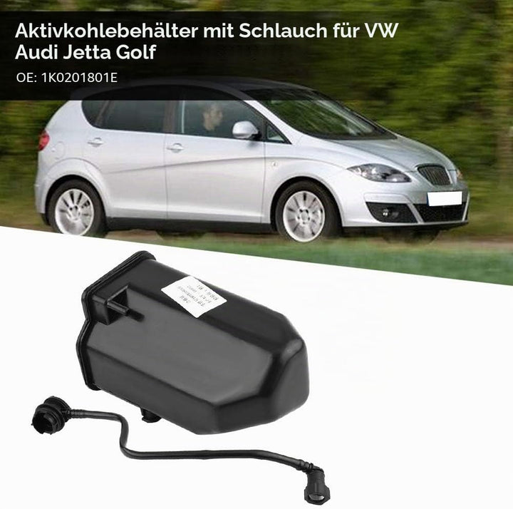 Nikou Aktivkohlebehälter und -Schlauch für 1K0201801E 1K0201797AE Passend for Vw Audi Jetta Golf Koh