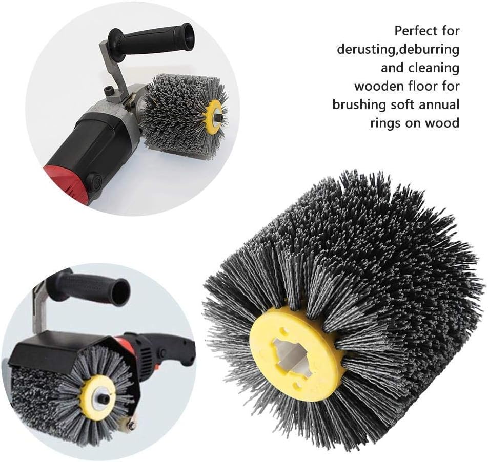 Nylonbürste Drahtziehrad Pinsel Polieren Polierscheibe, Körnung # 240, 19 mm Bohrung 120 mm Durchmes