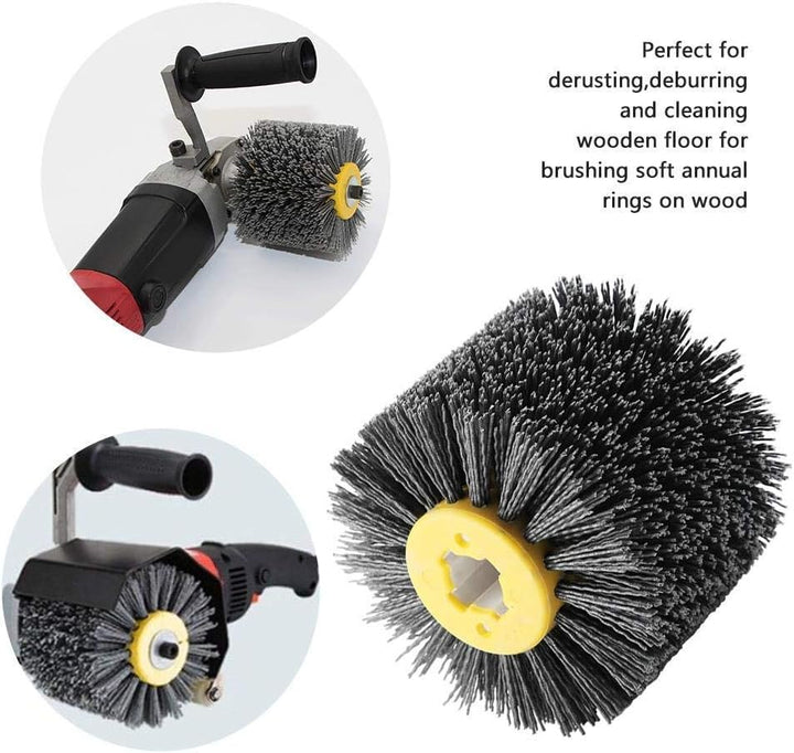 Nylonbürste Drahtziehrad Pinsel Polieren Polierscheibe, Körnung # 240, 19 mm Bohrung 120 mm Durchmes