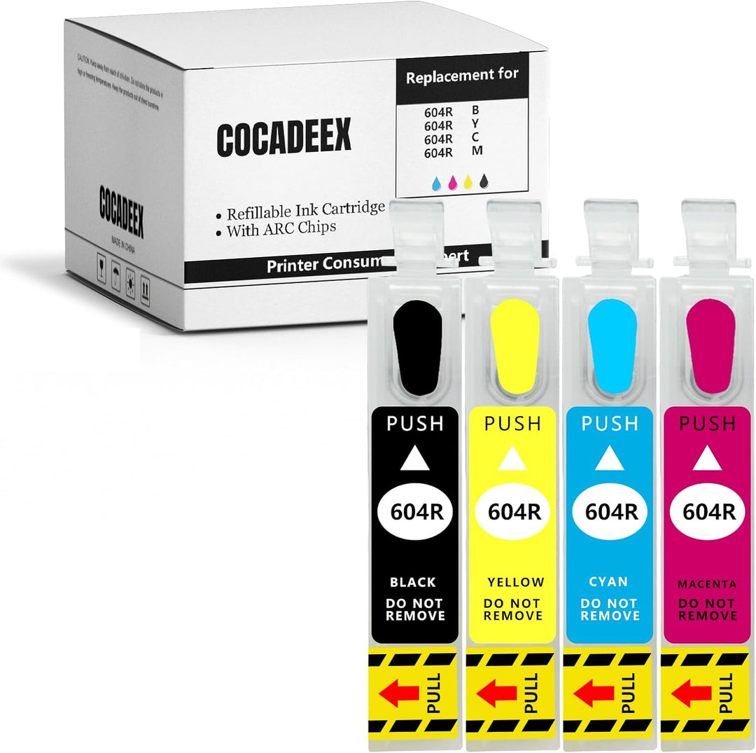 COCADEEX 604XL Ink Refill Kit Compatible with XP-2200 XP-2205 XP-3200 XP-3205 XP-4200 XP-4205 WF-293