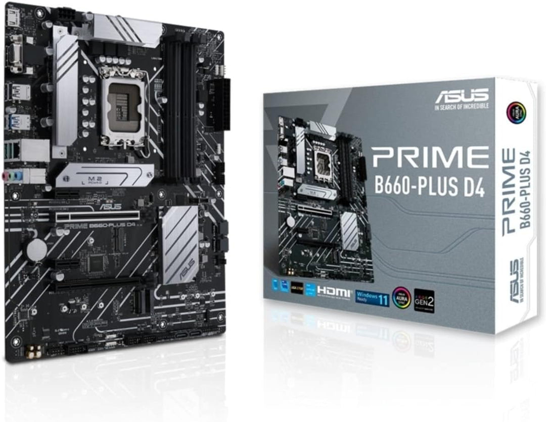 ASUS PRIME B660-PLUS D4 Gaming Mainboard Sockel Intel LGA 1700 (Intel B660, ATX, DDR4 Speicher, PCIe