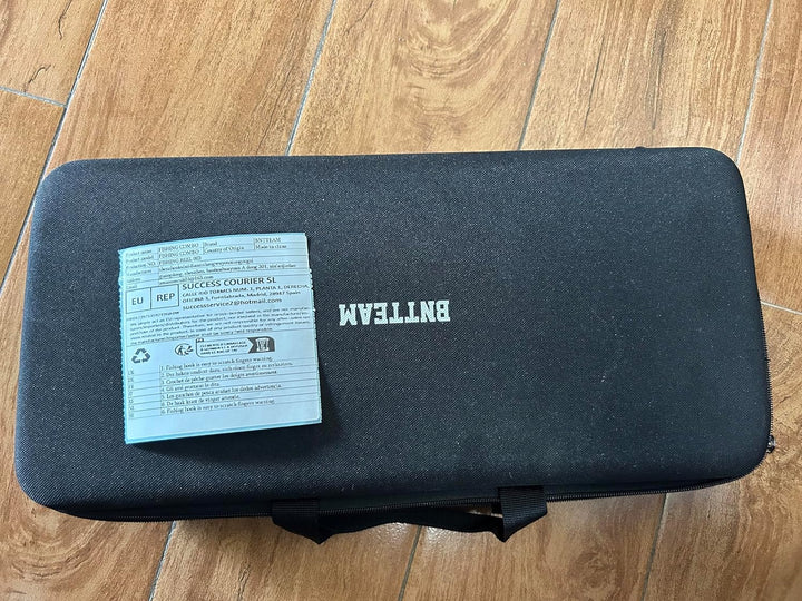 BNTTEAM Tragbares Angel-Spinnruten- und Rollen-Kombi-Set Kohlefaser-Fluoreszenz-Rutenspitze, mit Ang