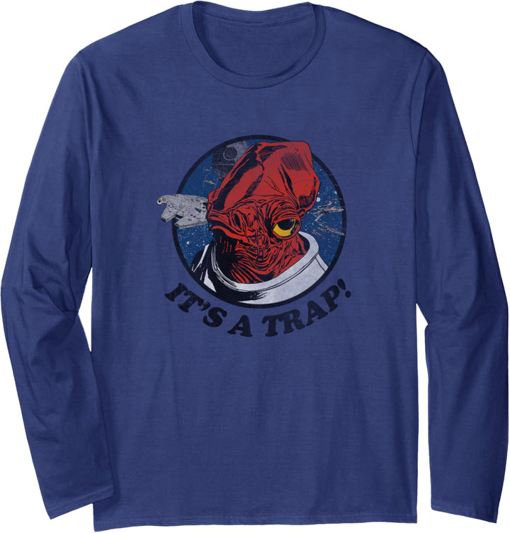 Star Wars Admiral Ackbar Falcon IT'S A TRAP! Langarmshirt