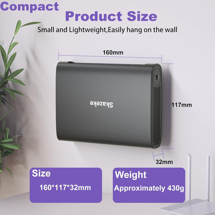 Mini USV,Skazeke 27000mAh Mini UPS mit 5 Ausgängen DC 5V/9V/12V/2A,USB 5V/2A, unterbrechungsfreie WL