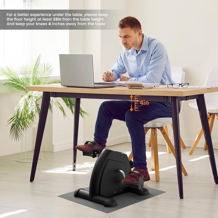 Sportneer Pedaltrainer für Senioren,Mini Heimtrainer mit LCD-Display, Fitnessgeräte für Zuhause – Ti