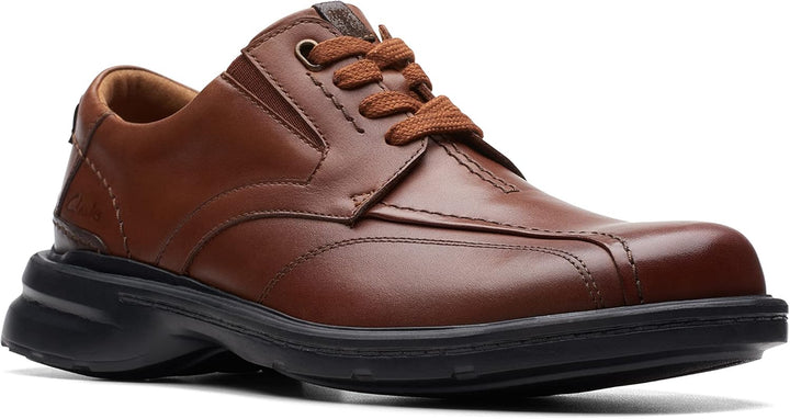 Clarks Herren Gessler SpitzeOxford 39.5 EU Weit Dark Tan Leder, 39.5 EU Weit Dark Tan Leder