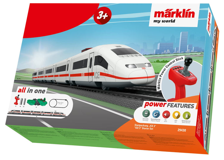 Märklin My World Startpackung “Ice 3” - elektrischer Hochgeschwindigkeitszug 63 cm mit Fernsteuerung