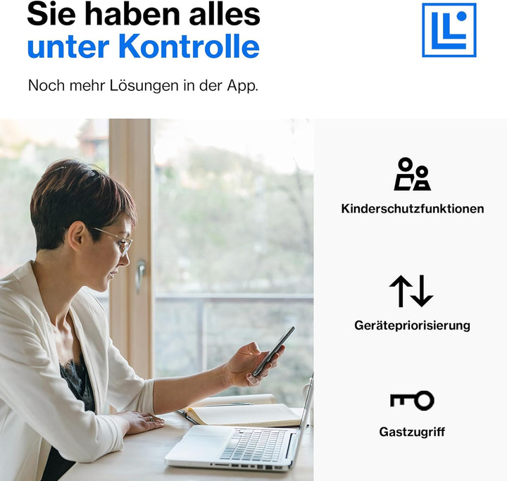 Linksys WHW0303-EU AC6600 WLAN Access Point 2.4GHz, 5GHz, Weiss, 3 Pack / 4+ Bedrooms AC2200 | Tri-B