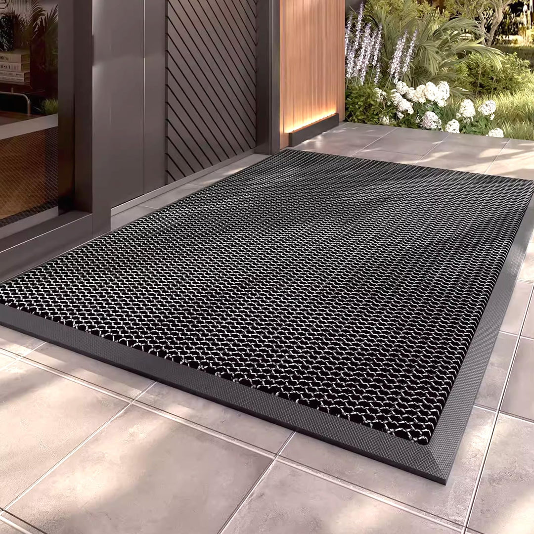 Nicoman Fussmatte aussen rutschfest 76×43 cm – Schmutzfangmatte Outdoor wetterfest für Haustür | TPE