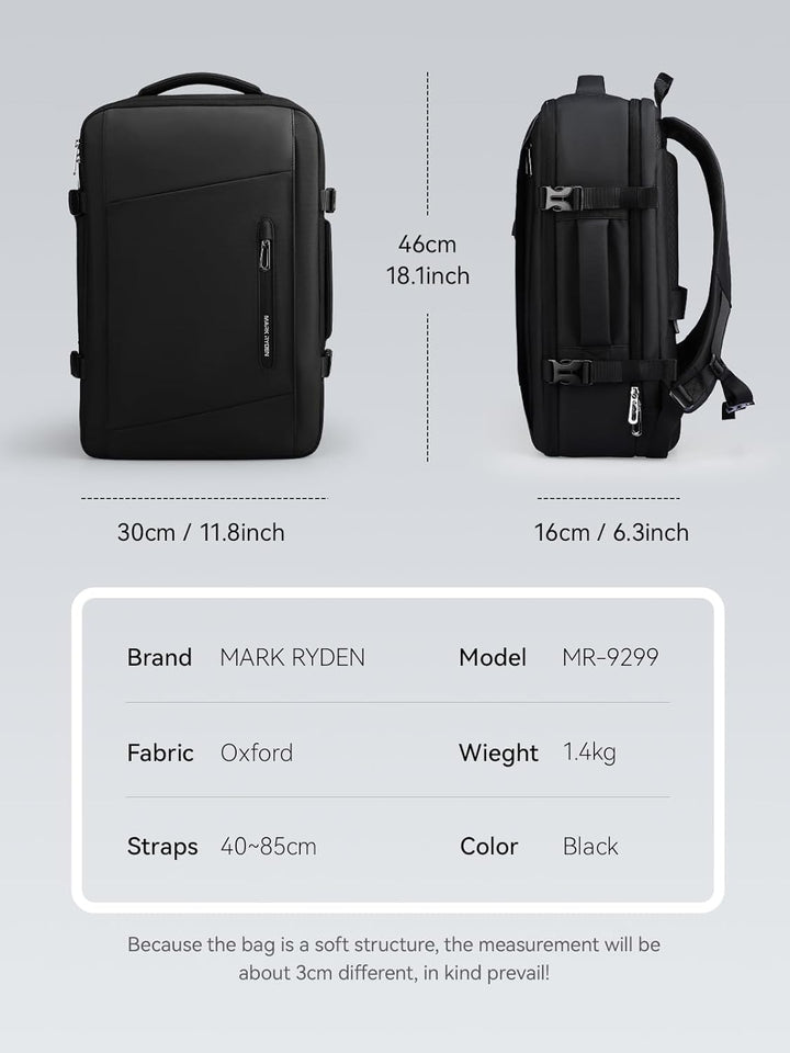 MARK RYDEN Vakuum Lagerung Rucksack, grosse Kapazität Reise Lagerung Umhängetasche, Travel Business
