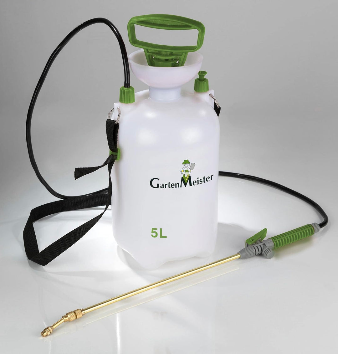 GartenMeister Drucksprühgerät 5 Liter Inklusive Sicherheitsventil und Schultertragegurt