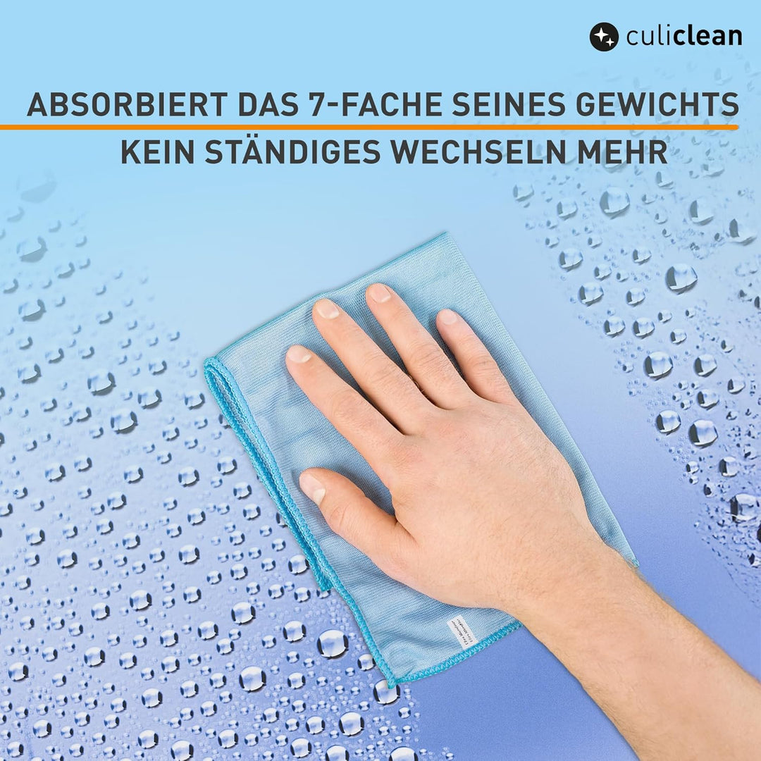 Ultra Mikrofaser Küchentuch Geschirrtuch Trockentuch 50x70 cm, blau, 10 Stück, Profipack, Waschbar,