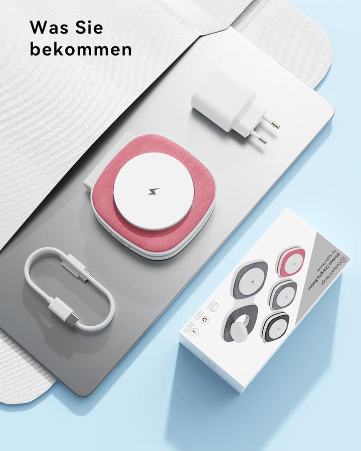 Faltbar 2 in 1 Ladestation für Apple Watch und iPhone für MagSafe iPhone 17e/Air/17/16/15/14/13/12 S