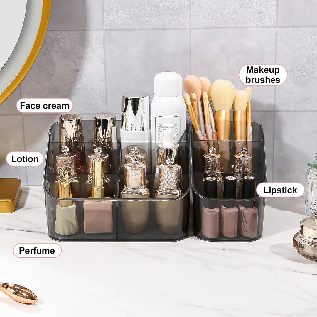 DASITON Make Up Organizer mit 5 Fächern, Pinselhalter Kosmetik Aufbewahrung Makeup Pinsel Organizer