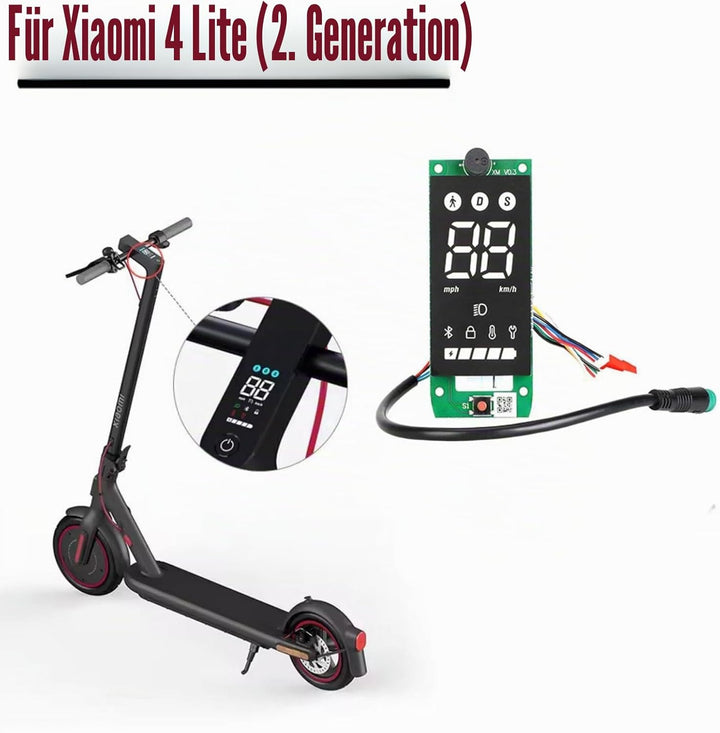 XBERSTAR Elektroroller Armaturenbrett für Xiaomi 4 Lite 2nd Elektroroller Armaturenbrett Leiterplatt