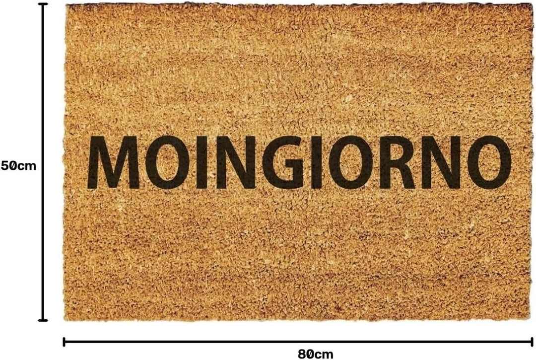 Giftstory Kokosmatte Fussmatte Kokos MOINGIORNO für Innen und Aussen 80x50 – Fussabtreter/Türvorlege