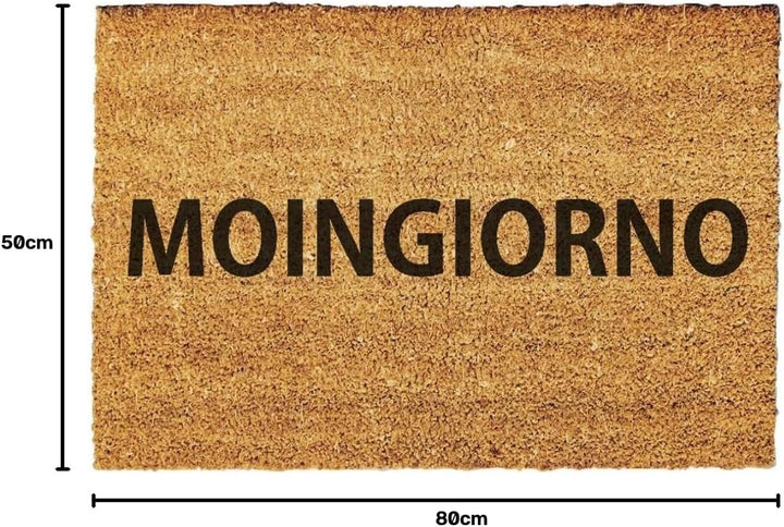 Giftstory Kokosmatte Fussmatte Kokos MOINGIORNO für Innen und Aussen 80x50 – Fussabtreter/Türvorlege