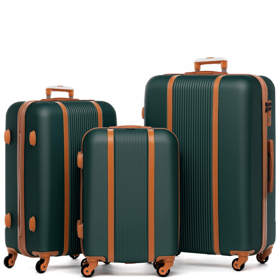 FERGÉ Kofferset Hartschale 3-teilig Milano Koffer Trolley-Set mit Handgepäck Hartschalenkoffer 4 Rol