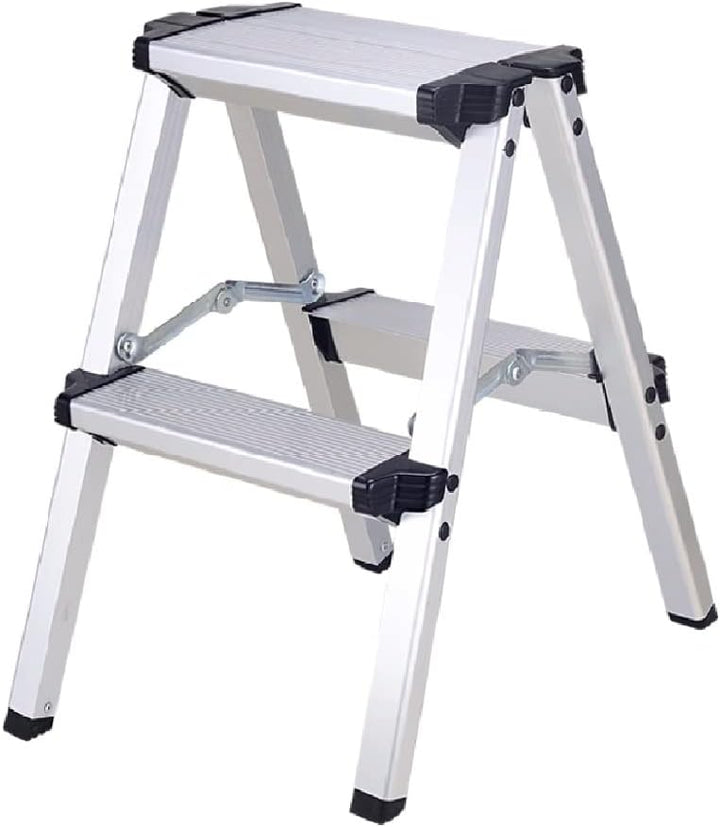 Treppe Leiter aus Aluminium, faltbar, doppelseitig, 2 Stufen