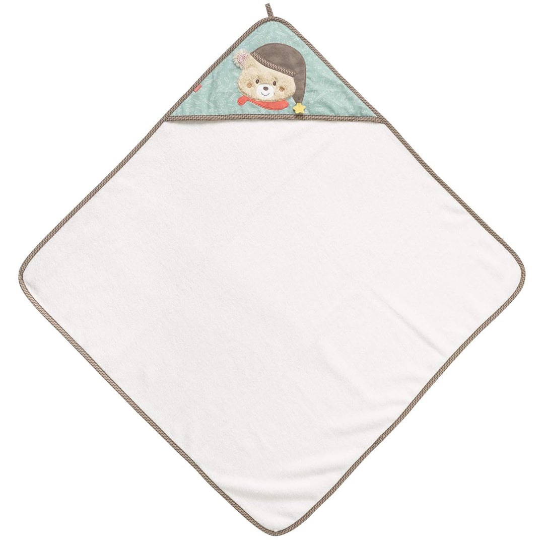 Fehn Badetuch Baby Bär - Badehandtuch Kinder Poncho aus Frottee - Handtuch mit süssem Teddybär- Baby