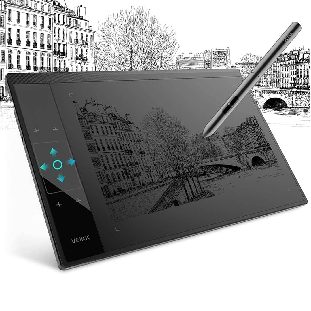 VEIKK A30 V2 Zeichentablett 10 x 6 Zoll Grafiktablett mit batterielosem Stift und 8192 professionell