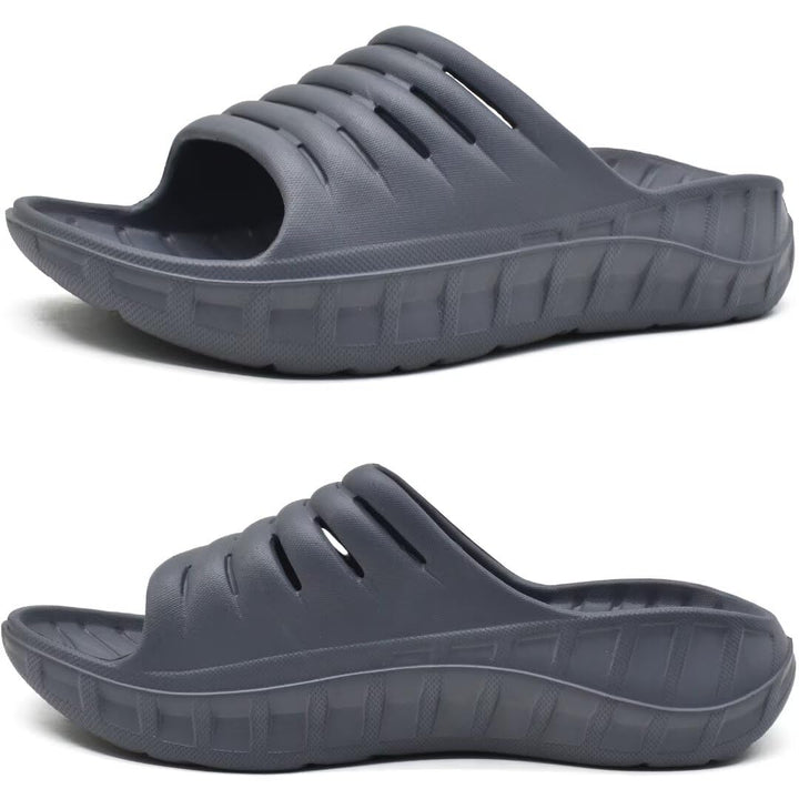 KuaiLu Recovery Sandalen Herren Bequeme Plantarfasziitis Schlappen Orthopädische Offene Zehen Männer