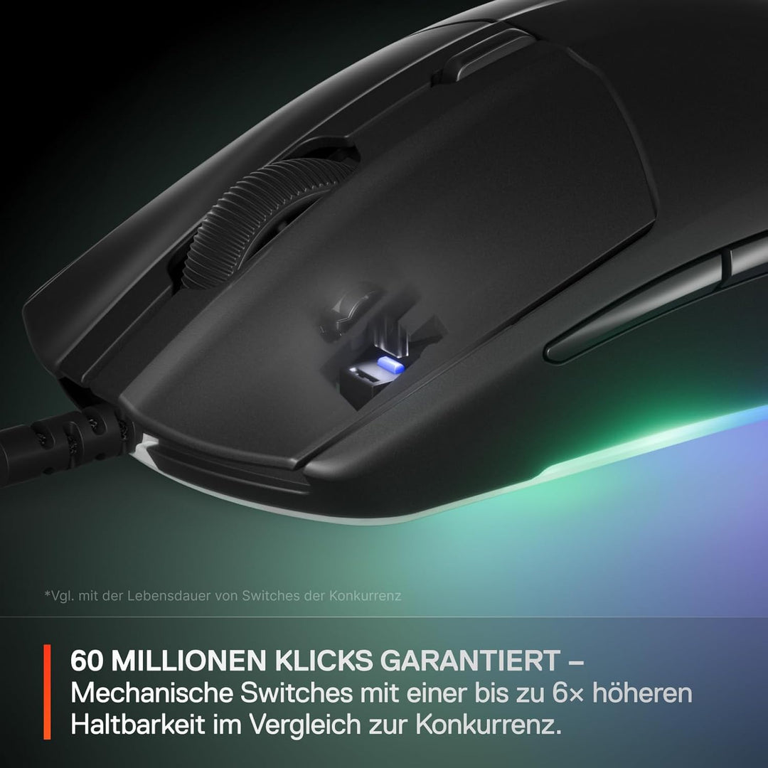 SteelSeries Rival 3 Gen 2 Gaming Maus - 8.500 DPI TrueMove Core-Optiksensor - 60 Millionen Klicks ga