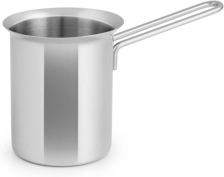 9610 Milchtopf Griff lang, Stahl, Grau
