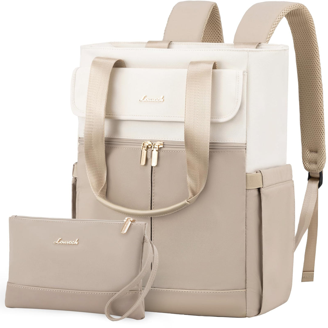 LOVEVOOK Rucksack Damen Gross, 15,6 Zoll Laptop Rucksacktasche Schulrucksack Teenager, Wasserdicht A