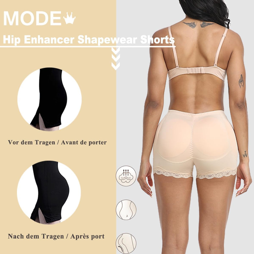 Damen Butt Lifter Höschen Po Push Up Unterhose Enhancer Panties Shapewear Padded Miederpants Boyshor