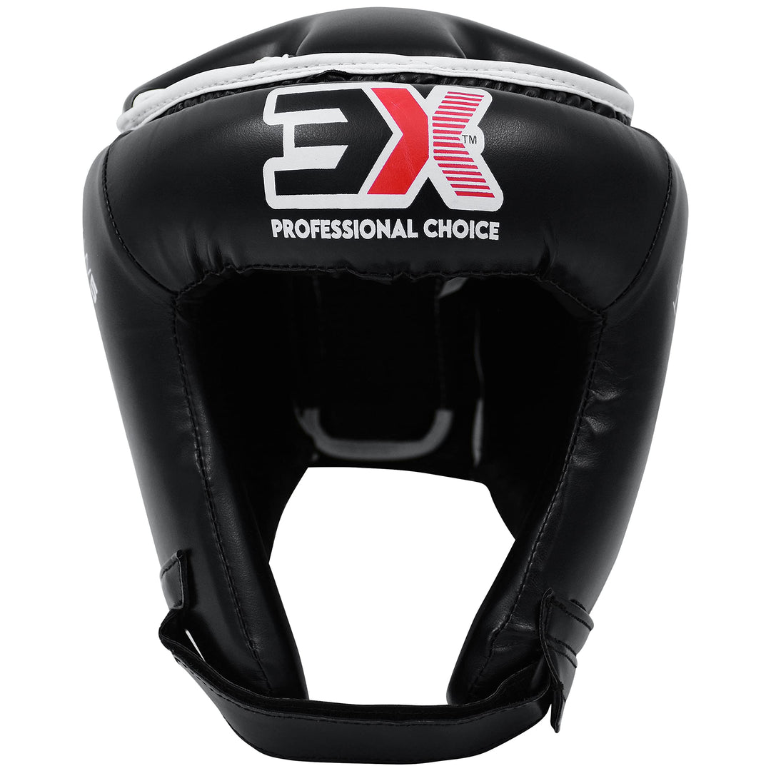 3X Sports Boxing Headguard Open Face Liani Leather Headgear MMA Sparring Helmet Fighting Protector H