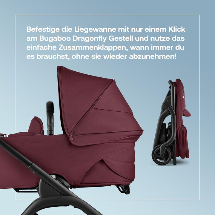 Bugaboo Dragonfly Liegewanne mit Lüftungsfenstern, einhändig faltbar in jeder Position, kompatibel m