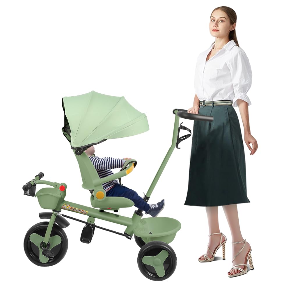 Kompakter Kinderwagen – bis 25 kg, neigbar, faltbar, mit Getränkehalter, Regenschutz, Sonnenblende (