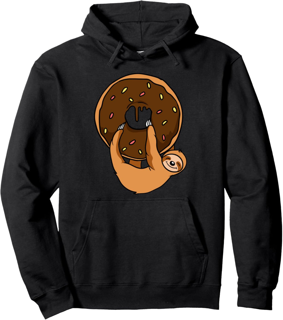 Süsses Faultier hängt an Donut Faultier Donuts Faultier Pullover Hoodie