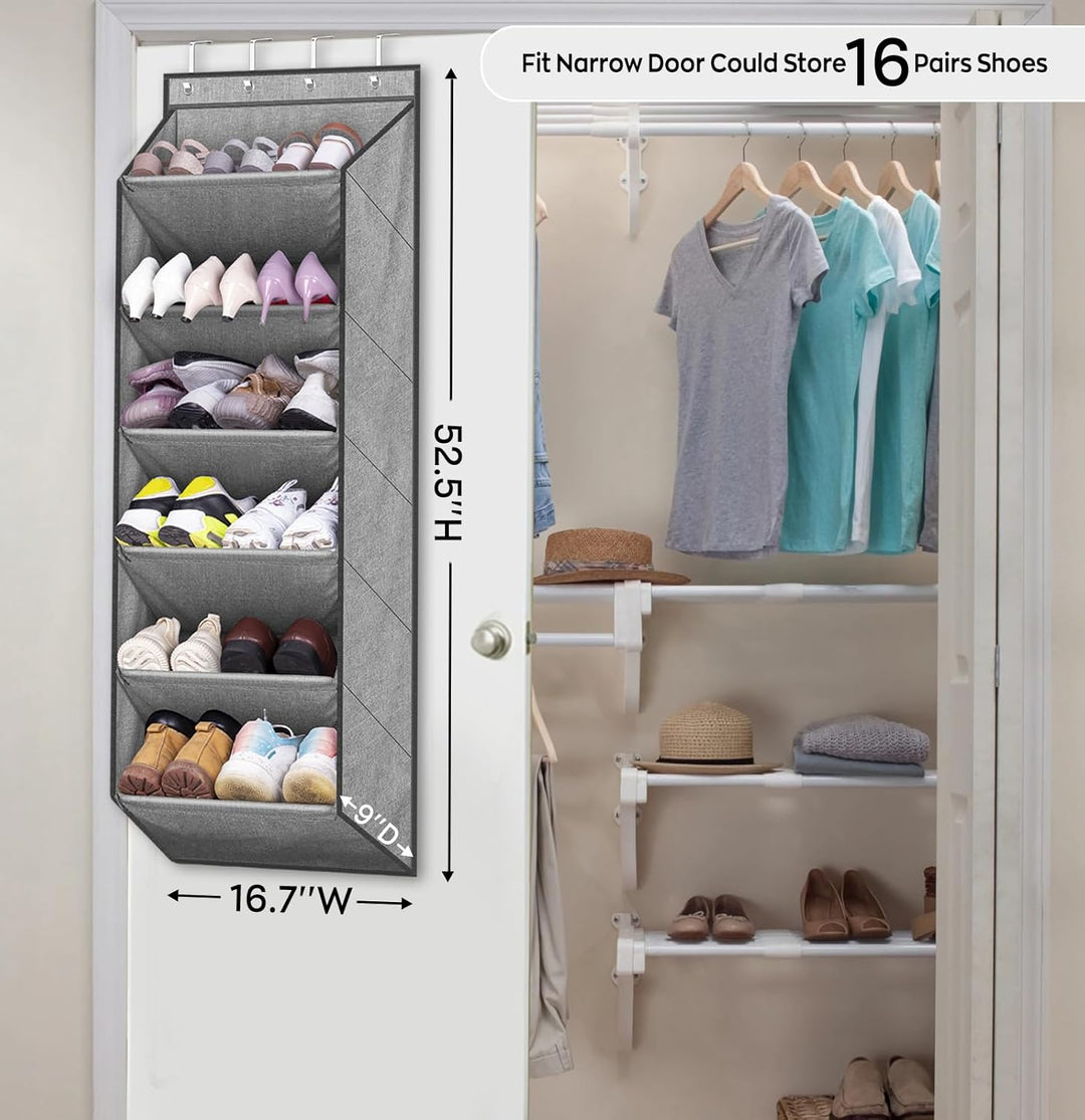 SLEEPING LAMB Schuhregal für Tür mit grosser tiefer Tasche, Schuh-Organizer für Schrank, Wohnheim un