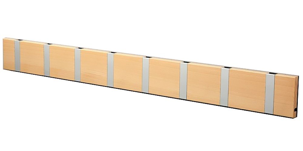 LoCa Garderobe Knax 8 Buche (Haken klappbar Alu) Garderoben-Leiste Kleiderhaken Flur modern Garderob