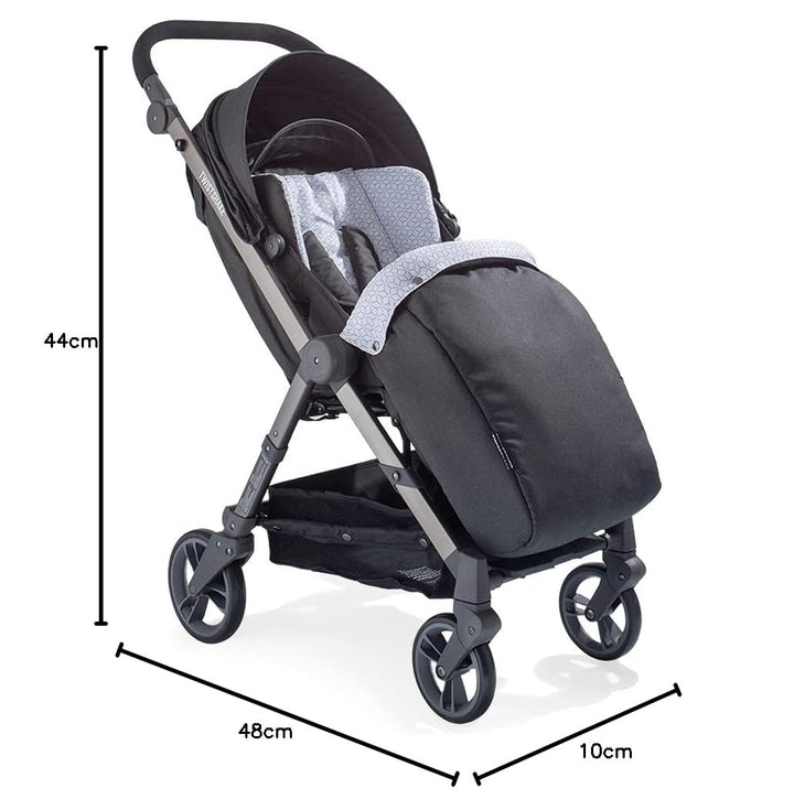 TWISTSHAKE Sitzauflage und Fusssack Set für Tour Kinderwagen, Schwarz Sitzauflage und Fusssack Schwa