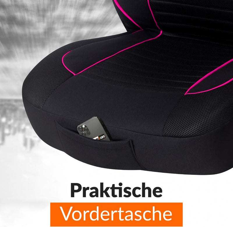 Upgrade4cars Auto-Sitzbezüge Pink Universal | Auto-Schonbezüge für die Vordersitze & Rückbank | Auto